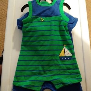 Little Me 2Pk Romper and Hat